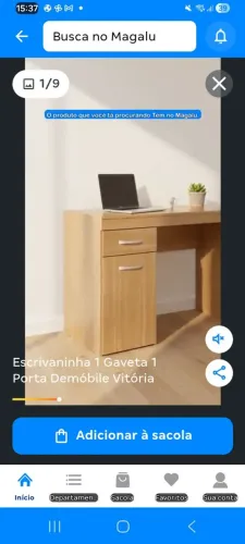 Escrivaninha gaveta e gabinete 1,48cm