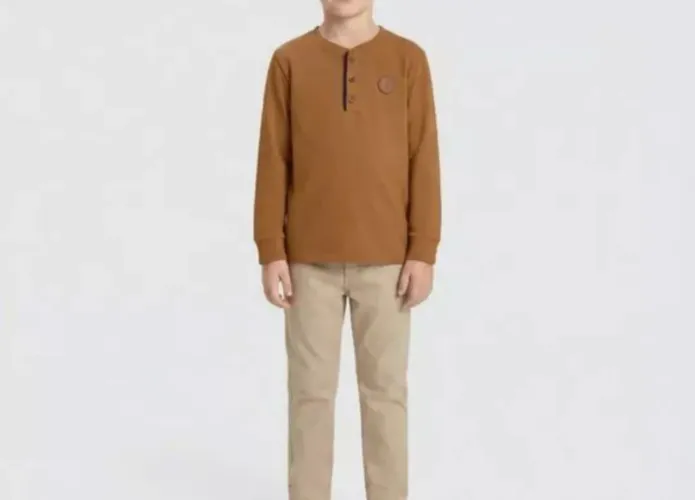 Camiseta infantil Milon marrom - Tam 8