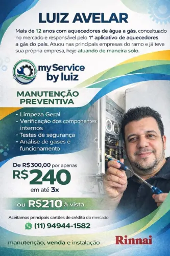 Instalação e Manutenção de aquecedor de agua gas
