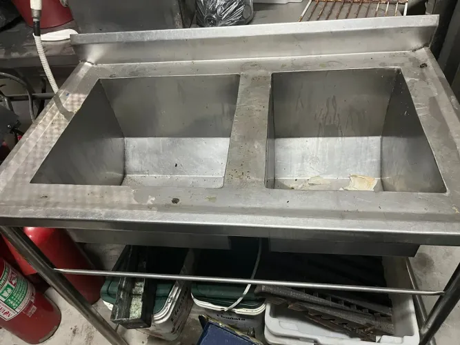 Pia Dupla cozinha industrial , Aço Inox MUITO RESISTENTE
