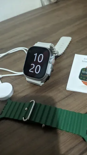 Relógio Smartwatch Para iPhone E Android C/ 2 Pulseiras e Carregador