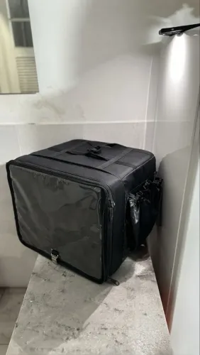 Mochila Bag Térmica Delivery 45L Com Isopor - Motoboy e Lanches