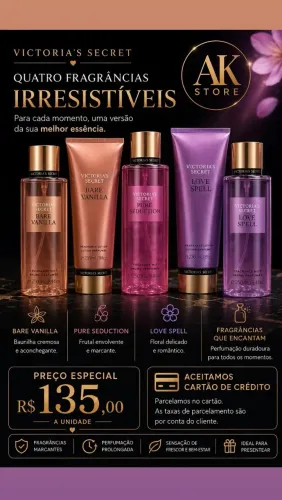 Body Splash e Loção Corporal Victoria Secret