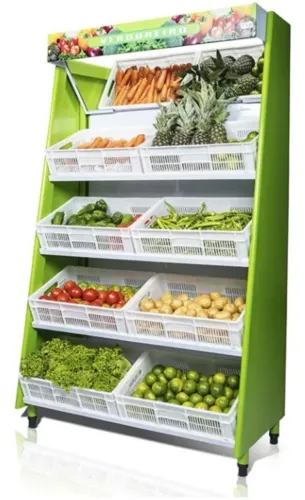 expositor para verduras e frutas polar 8 caixa - novo somos loja