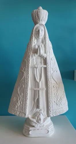 Estátua de gesso Nossa Senhora 30 cm