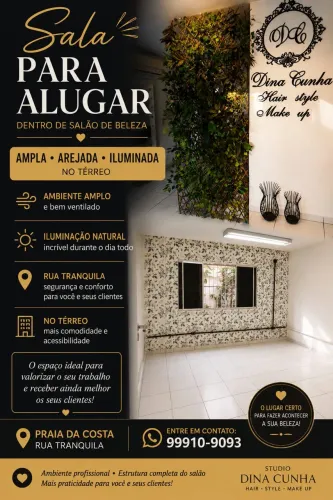 Sala para alugar - área da beleza 