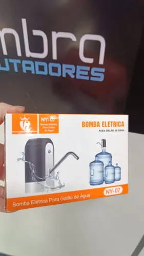 Bomba Elétrica Para Garrafão Bebedouro Para Galão D'água Recarregável Portátil -Coimbra
