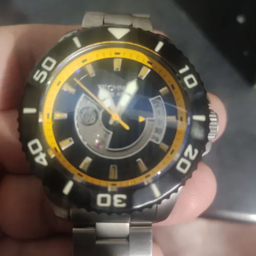 Relógio technos agua Titanium profissional mergulhador 1000 mts