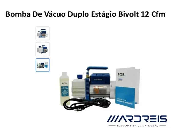 Bomba De Vácuo Duplo Estágio Bivolt 12 Cfm