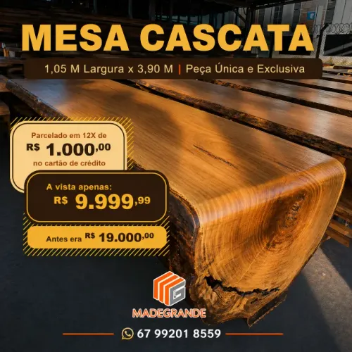Mesa Madeira Cascata 