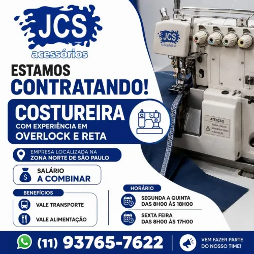 Vaga Costureira