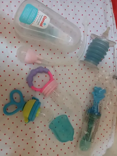 Desapego Bebê - Aspirador Nasal + Alimentadores de Silicone (Ótimo Estado)