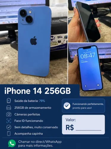 iPhone 14 azul 256Gb