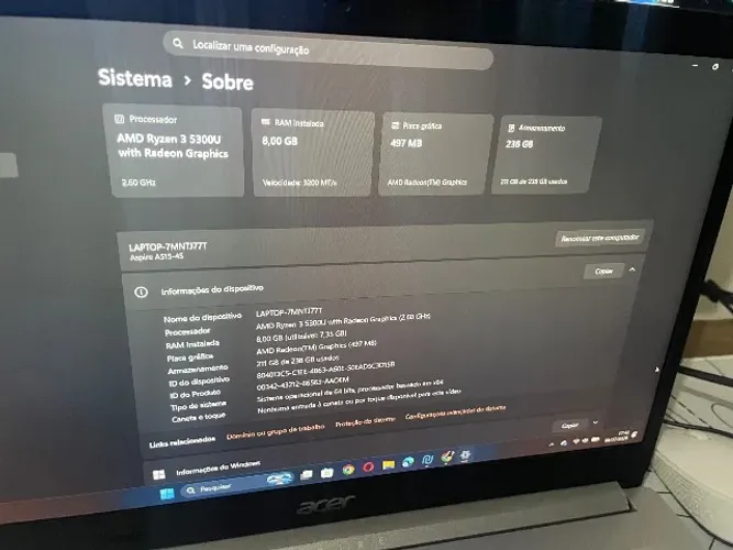 Notebook troco por pc gamer CPU