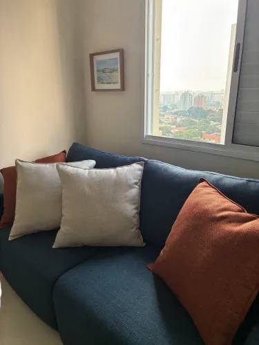 Sofá Azul Retrátil 