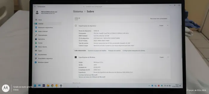 Notebook Lenovo I3 12GB de RAM<br>