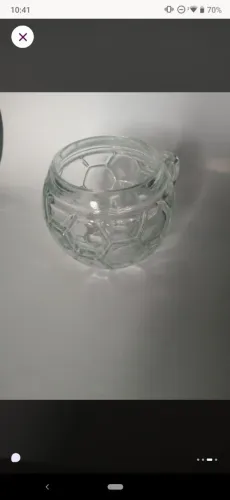 Caneca de vidro bola de futebol 