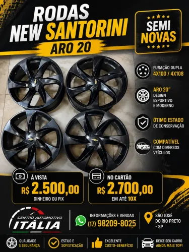 Rodas New Santorini aro 20 4x100 / 4x108