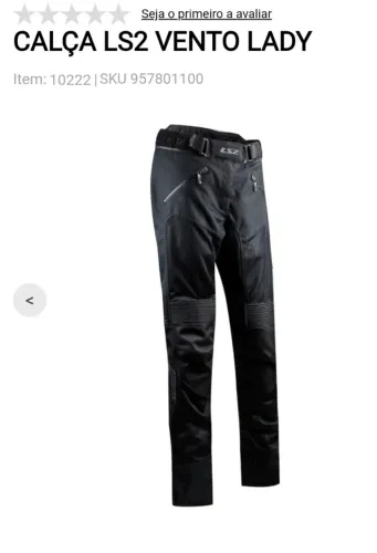 Calça de moto LS2 feminina sem uso