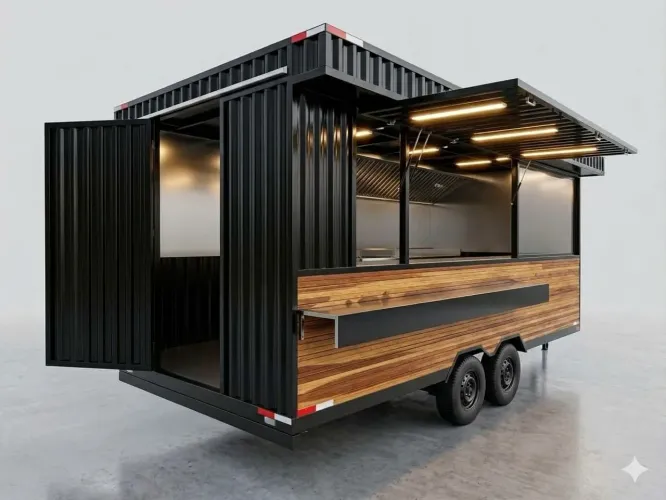 Trailer food truck modelo container.