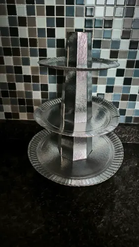 Baleiro suporte para docinhos prata 
