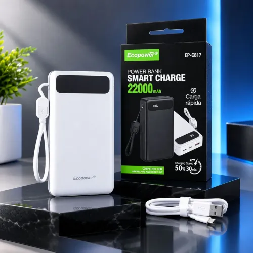 Power Bank Ecopower 22000mAh Carregador Portatil Rapido Original EP-C817