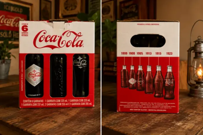 Kit Coca-Cola Garrafas Históricas (Colecionável Completo)