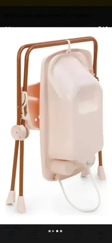 Banheira rosa galzerano com suporte