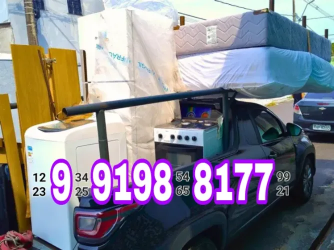 FRETE ALVORADA PICKUP TRANSPORTE DE CAMA ENTRE OUTROS ITENS ELETRODOMÉSTICOS MÓVEIS