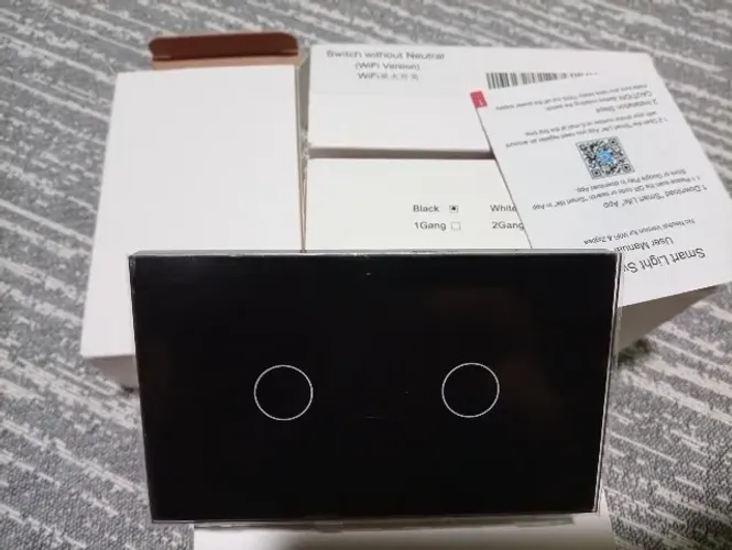 INTERRUPTOR INTELIGENTE TOUCH - AVATTO - PRETO - WIFI - 1 OU 2 ACIONADORES - NOVÍSSIMO!
