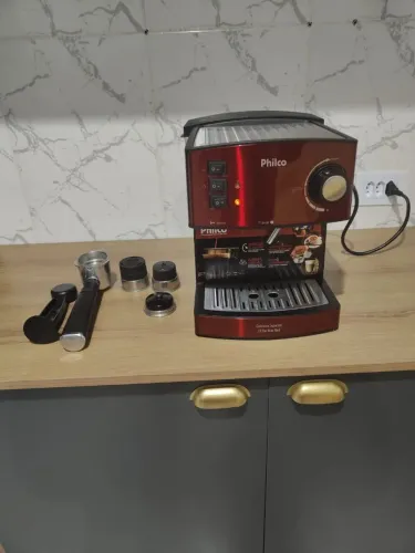 Cafeteira Expresso & Cápsulas Philco 20 Bar Inox Red PCF24