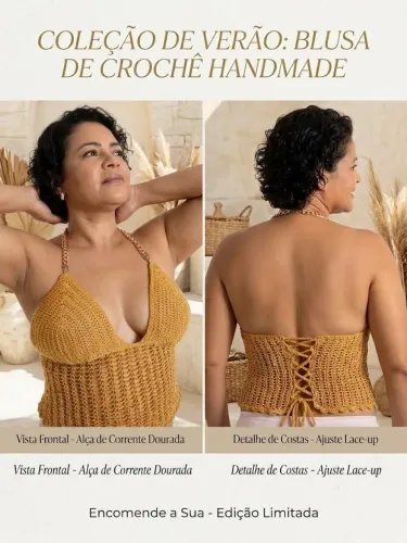 Blusa de crochê