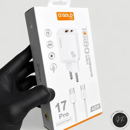 Carregador Turbo 40w USB-C Tipo C | Entrega Grátis em VCA