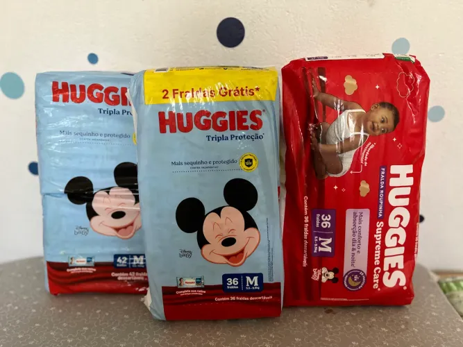 3 pacote de fralda Huggies