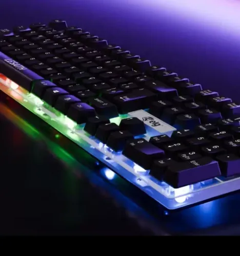 Teclado RGB usb Original LESATH ELG Branco - Novos