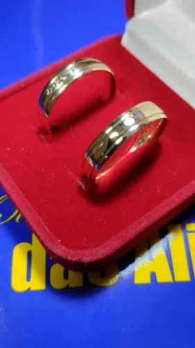 Alianças Noivado e Casamento Ouro 18 Kilates 3.30 Gramas 3 mm