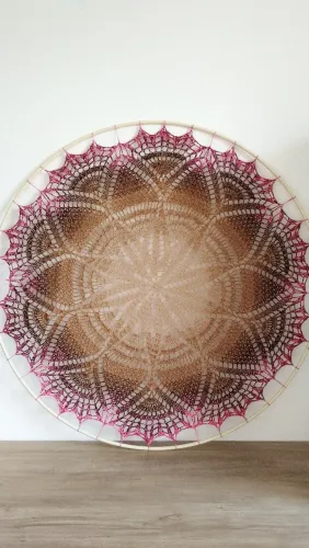 Mandala degradê em crochê