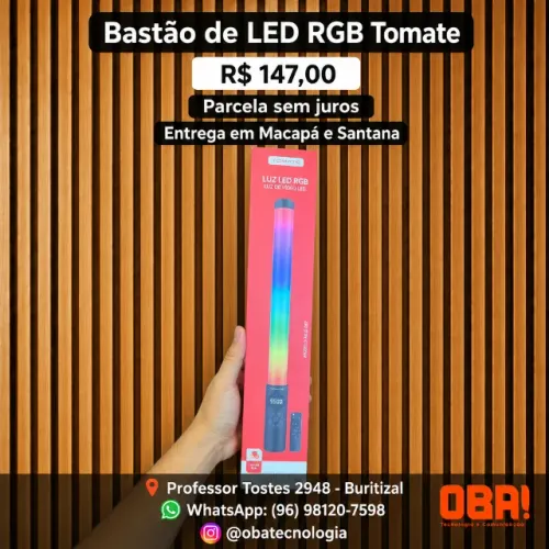 Bastão de LED RGB com Controle Tomate MLG-087 - Novo Original