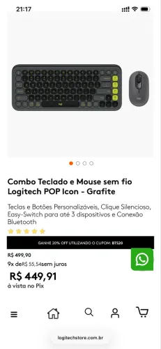 Teclado sem fio Logitech