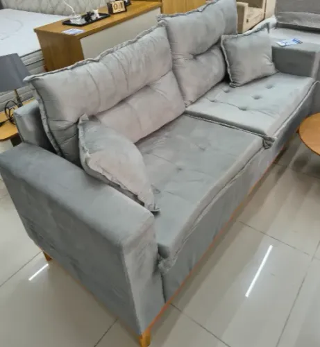 Sofá Fixo Egito em Veludo 1.9M