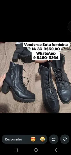 Bota com salto N36