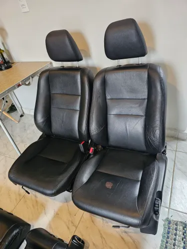 Par de banco de couro dianteiro Honda City 2009 2010 2011 2012 2013 2014 p