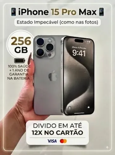 iPhone 15 Pro Max 256G em estado de Novo !!