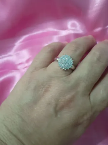Anel chuveiro Moissanite