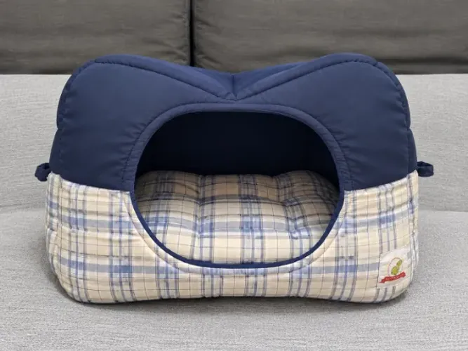 Caminha Toca Pet 2 Em 1 Dobrável Para Cães E Gatos Xadrez bagdog