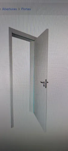 Porta de giro branca 60 cm
