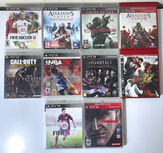 Lote 10 jogos ps3