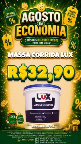 Massa corrida lux 20kg