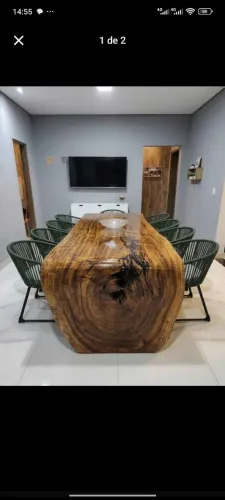 Mesa Cascata com 10 cadeiras em Corda Náutica Fábricamos sob encomenda