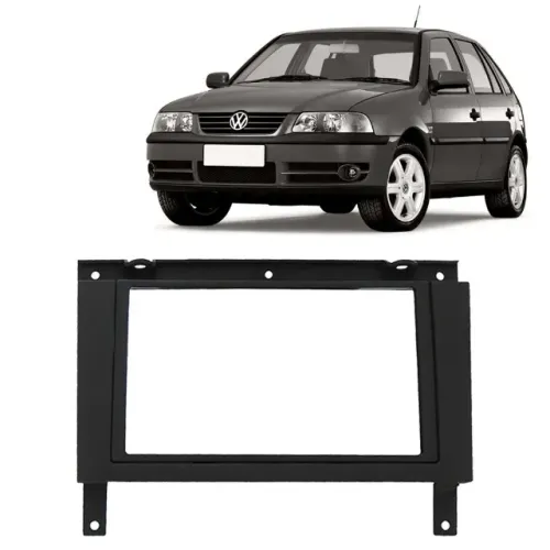 Acabamento Moldura Som Tela Multimídia 2din 7 Polegadas VW Gol G3 Preto